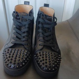 Christian Louboutin "LOU SPIKES" High Top Sneakers